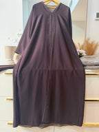 Beige Brown Reversible Abaya – Premium Nida Fabric