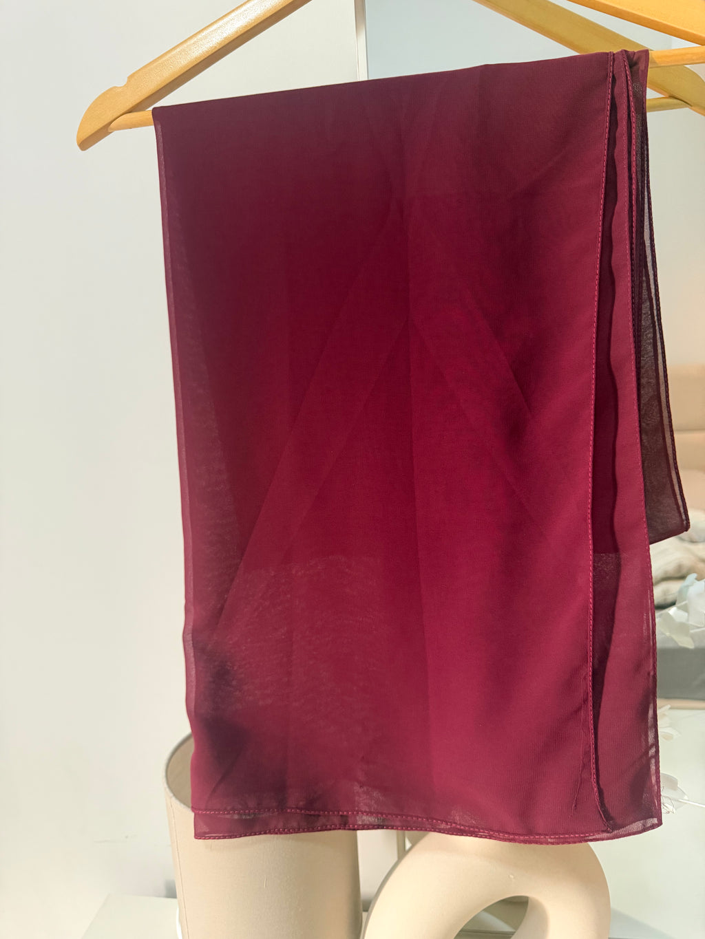 Maroon Butterfly Print Abaya