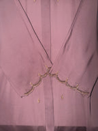 Premium Korean Nida Deep Brown Handwork Abaya