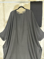Black Everyday Modest Abaya – Imported Nida Fabric | Indian Made
