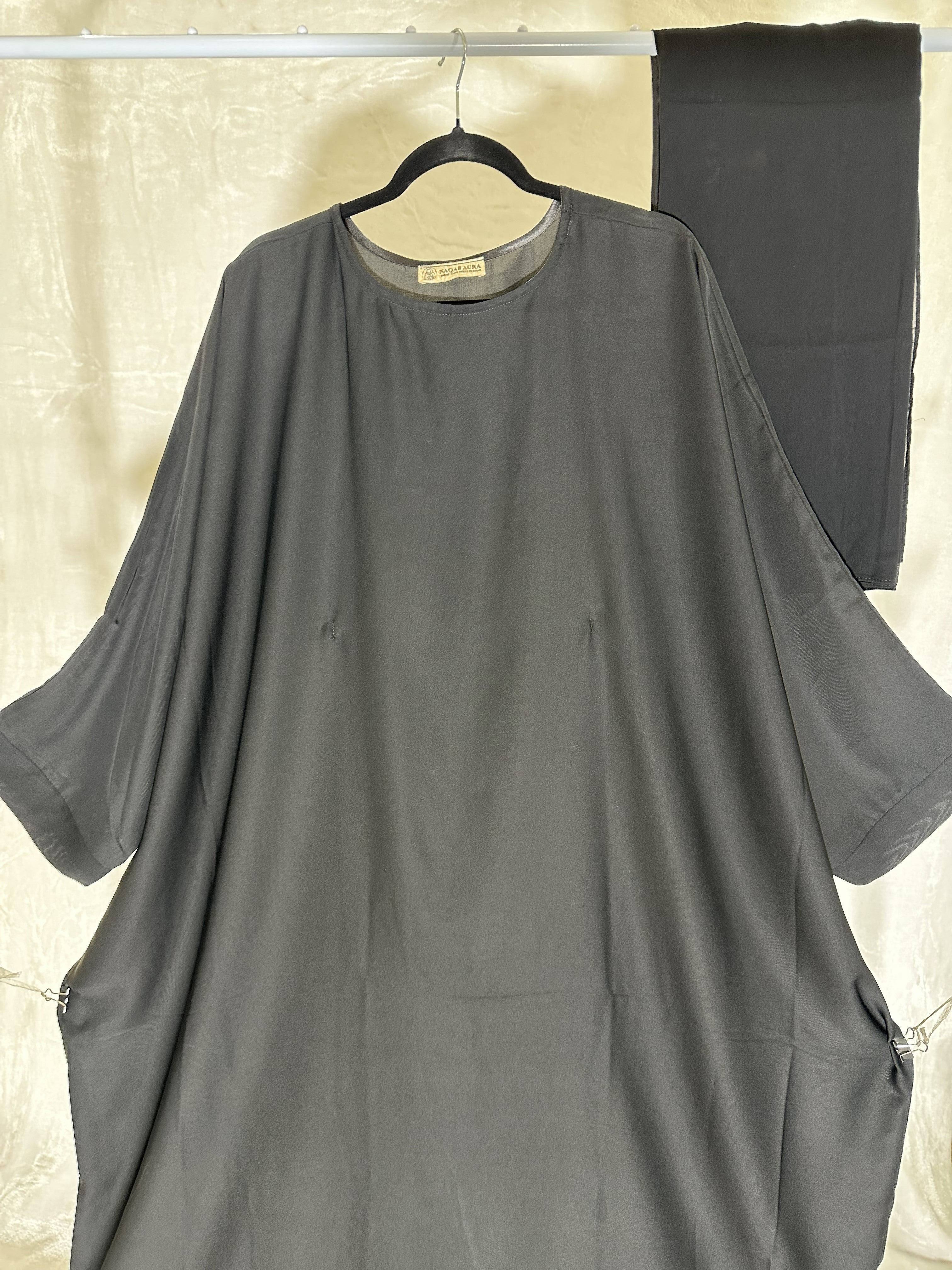 Black Everyday Modest Abaya – Imported Nida Fabric | Indian Made