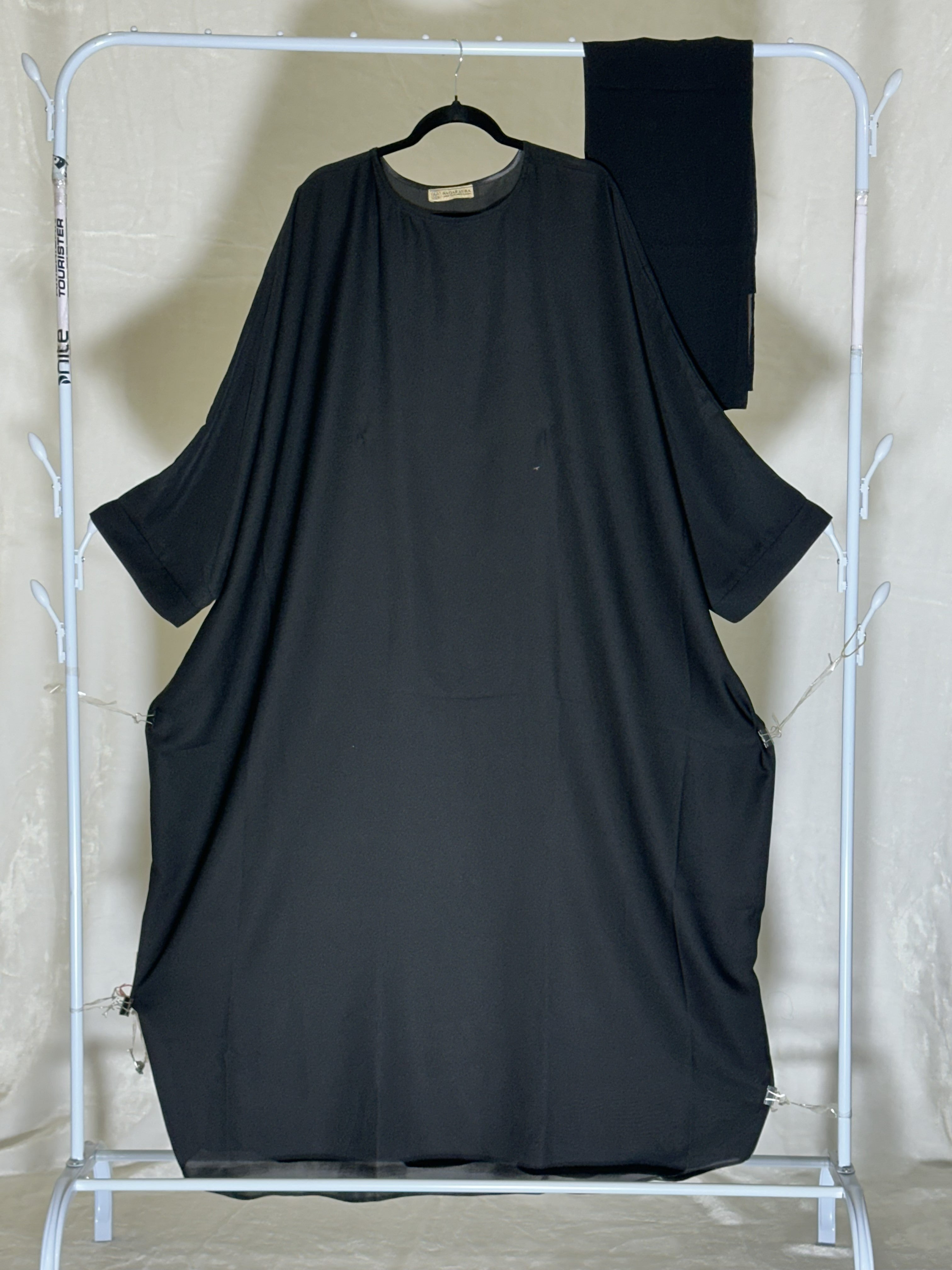 Black Everyday Modest Abaya – Imported Nida Fabric | Indian Made