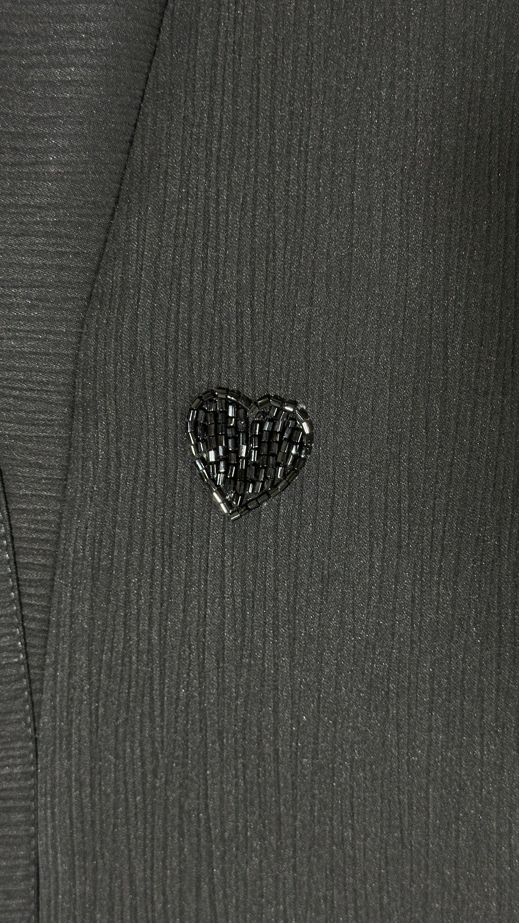 Black Heart Beaded Abaya – Zoom Fabric with Matching Dupatta (Indian Made)